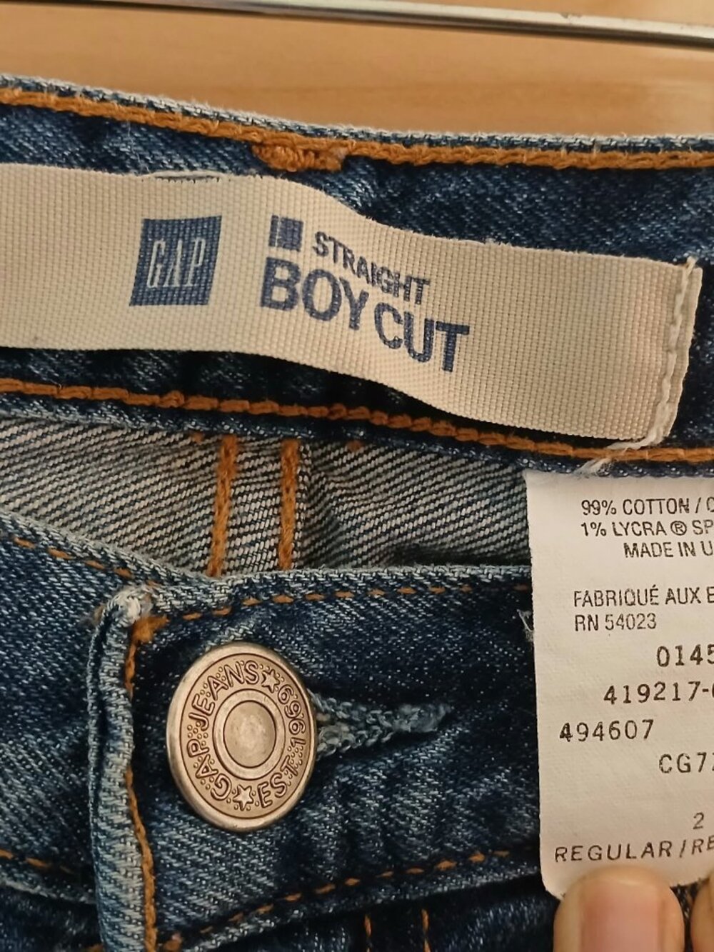 Gap Straight Boycut Jeans 2 Reg